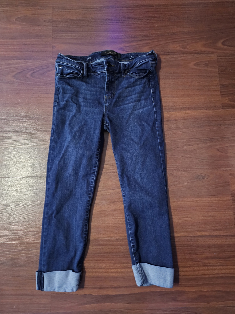 Liverpool Women's Dark Blue Boyfriend Jeans